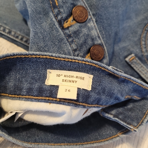 Madewell High Rise Skinny Jeans size 26 DeWitt wash - Picture 4 of 4